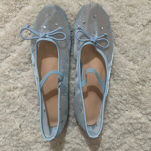 Jeweled Blue Shoes - Flats